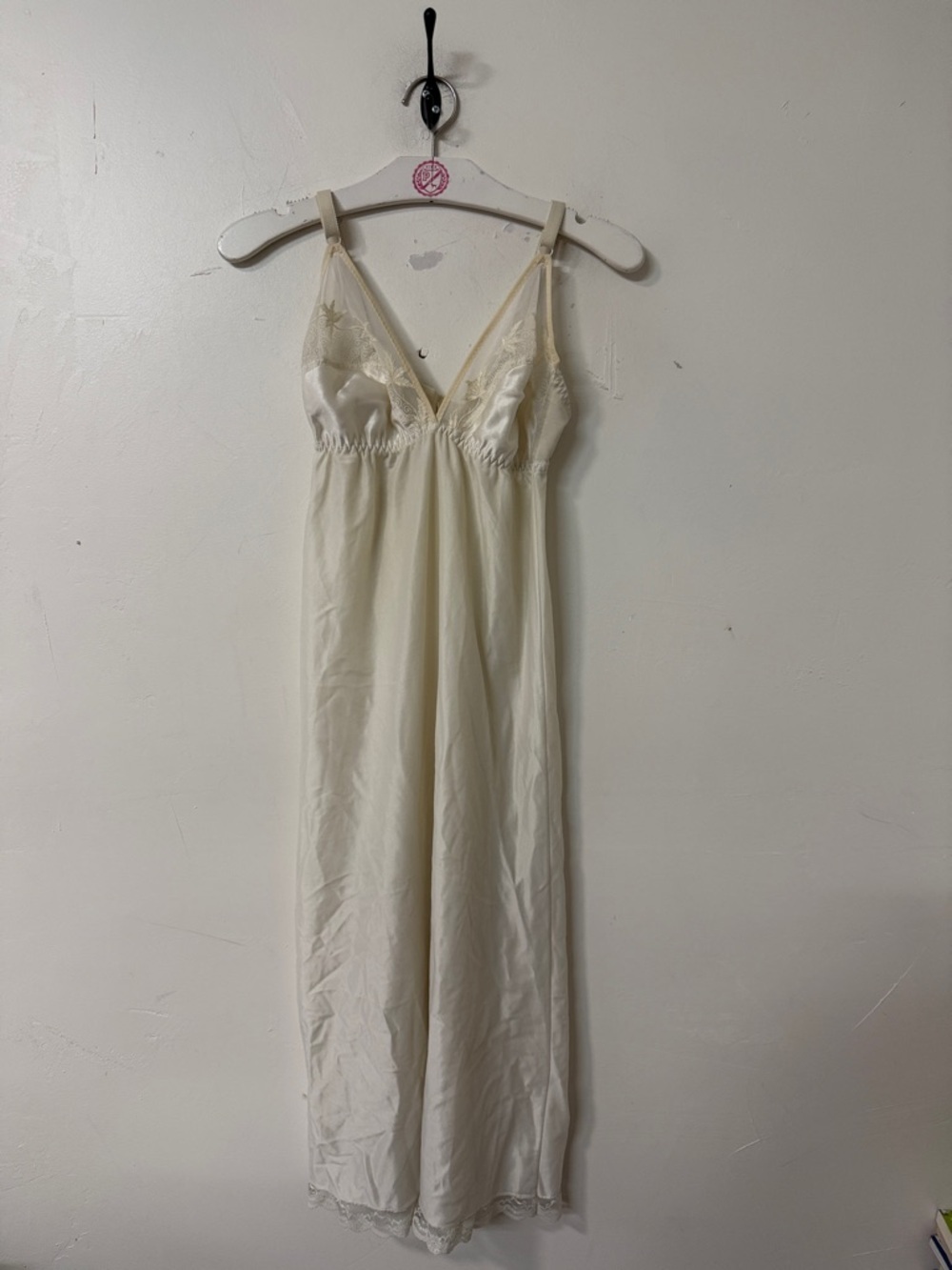 Lace-Trim Ivory Long Slip vintage